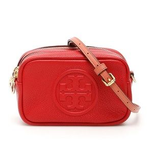 NWT TORY BURCH Perry Bombé Mini Bag In Apple-Red